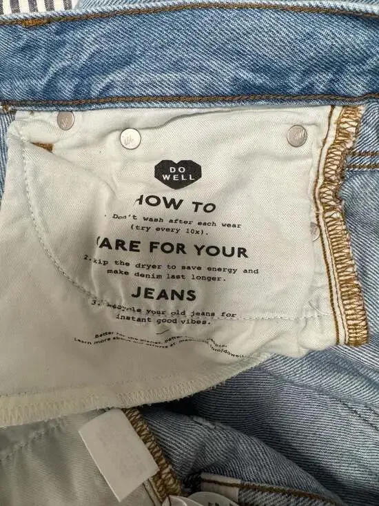 Madewell Low-Slung Straight Jeans 26P Crossover Button Fly Light Wash - Picture 10 of 12